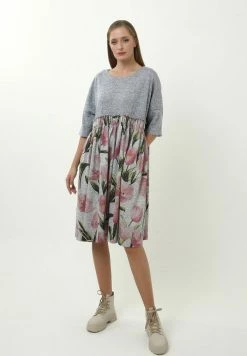 Madam-T KLEID OFELIA - Robe Fourreau - Grau, Khaki -Madam-T Soldes 2022 12d0fca863814b6b9f306e1037cd8ff0