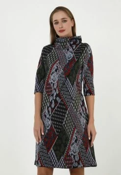 Madam-T LEELINA - Robe De Jour - Khaki, Rot