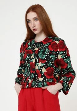 Madam-T EDEN - Blazer - Schwarz, Rot -Madam-T Soldes 2022 12f43ec552ce4dff89ad3862b7502568