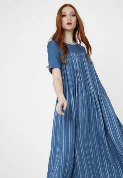 Madam-T Snura - Robe De Jour - Dunkelblau, Weiß -Madam-T Soldes 2022 1311bb5146d3420ab9414780eaf370ef