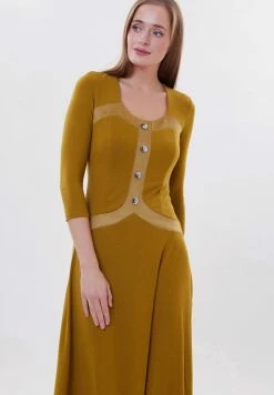 Madam-T Robe Longue - Light Brown -Madam-T Soldes 2022 1384731d008d49629c2b906eb7ccc11c