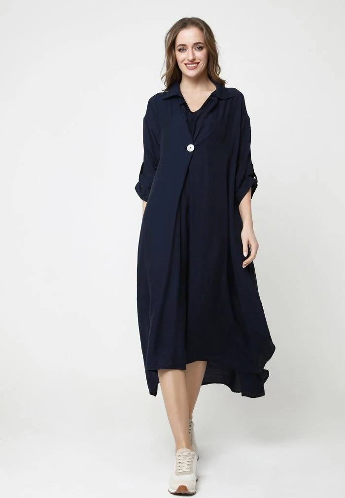 Madam-T GILBERTA - Robe Chemise - Blau 2 Madam-T GILBERTA - Robe Chemise - Blau – Image 2