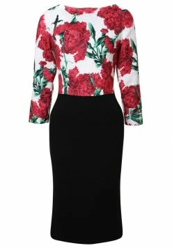 Madam-T Robe Fourreau - Weiß Rot -Madam-T Soldes 2022 13baba2beb594d42b0cd32a68da59866