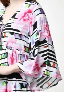 Madam-T YAGAVA - Robe De Jour - Weiß, Rosa -Madam-T Soldes 2022 143a2aab344a4d98a4c82a6d384761f1