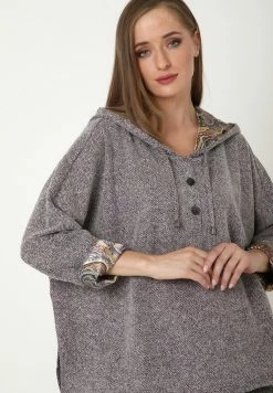 Madam-T ROCHEL - Sweat à Capuche - Grey -Madam-T Soldes 2022 14c5b084428442d985df1ad075324063