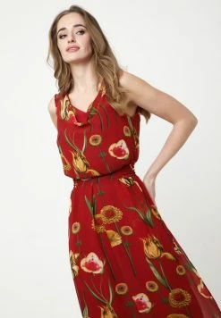 Madam-T ZAKIA - Robe De Jour - Wein Rot, Gelb -Madam-T Soldes 2022 15cf20e63481488abf705f37ae45233f