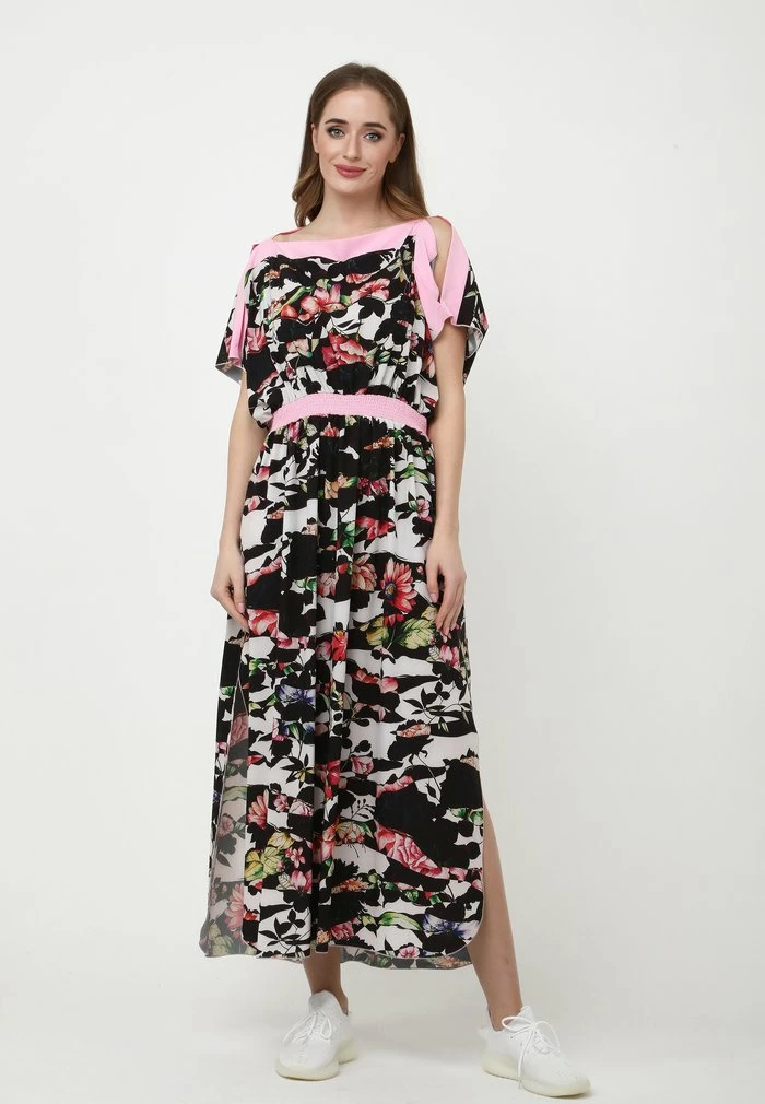 Madam-T TSURUMI - Robe Longue - Weiß, Schwarz 2 Madam-T TSURUMI - Robe Longue - Weiß, Schwarz – Image 2