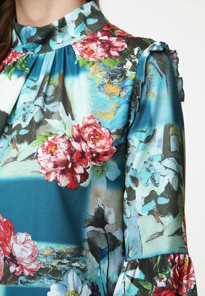 Madam-T PAOLINA - Robe De Jour - Aqua Rot 6 Madam-T PAOLINA - Robe De Jour - Aqua Rot – Image 6