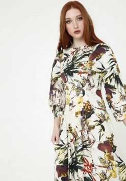 Madam-T Robe De Jour - Milchig, Gelb -Madam-T Soldes 2022 17a57f5ef787443ca72e9031b4fdaa04