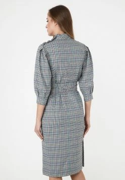 Madam-T MARENA - Robe De Jour - Grau/ Gelb -Madam-T Soldes 2022 180a86b30ef4468a84618072e2183929