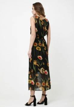 Madam-T ZAKIA - Robe De Jour - Schwarz, Gelb -Madam-T Soldes 2022 18815035d43240e98afecfab9e5a1aa6