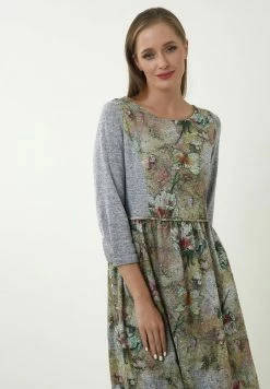 Madam-T KLEID CHARLIS - Robe De Jour - Oliv, Grau -Madam-T Soldes 2022 19621fd2babd435ca3afdfd0de90f982