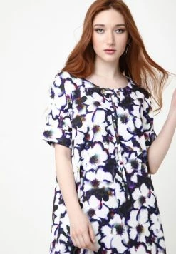 Madam-T LAURA - Robe De Jour - Weiß, Lila -Madam-T Soldes 2022 197f7bcf7b1a4ff6a7e1d1a7a545fed7