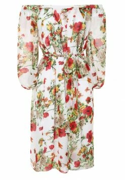 Madam-T Robe De Jour - Weiß, Rot -Madam-T Soldes 2022 19cf28de59cb4c598abd6ad5ecf056d1