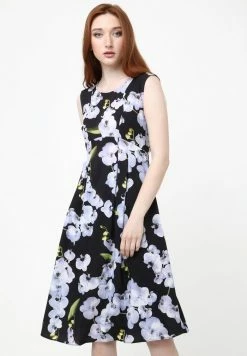 Madam-T KANTRI - Robe De Jour - Schwarz, Blau