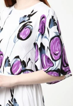 Madam-T TEREZIA - Robe De Jour - Weiß/lila -Madam-T Soldes 2022 1aa47c6e4c794bc0b15186cebf8a3223