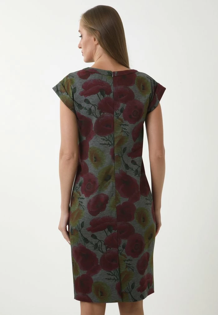 Madam-T FROMA - Robe Fourreau - Grau, Senf 3 Madam-T FROMA - Robe Fourreau - Grau, Senf – Image 3