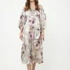 Madam-T ANTONELLA - Robe De Jour - Olive, Dunkelrosa