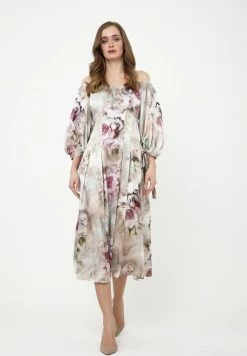 Madam-T ANTONELLA - Robe De Jour - Olive, Dunkelrosa