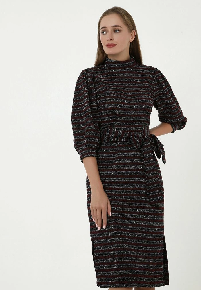 Madam-T MARENA - Robe De Jour - Grau Weinrot 7 Madam-T MARENA - Robe De Jour - Grau Weinrot – Image 7