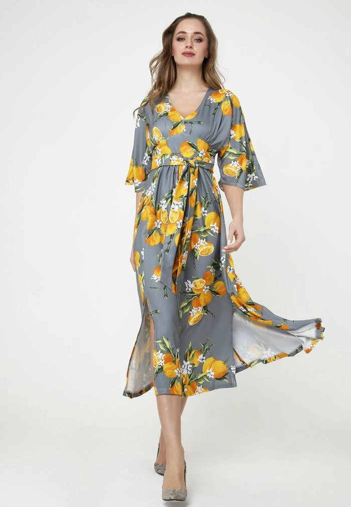 Madam-T Robe De Jour - Grau Gelb 1 Madam-T Robe De Jour - Grau Gelb