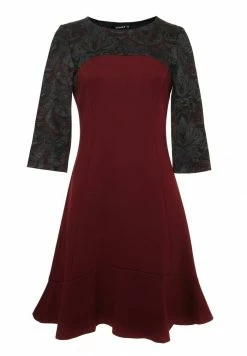 Madam-T Robe De Jour - Grau, Weinrot -Madam-T Soldes 2022 1cf035e9e2ca485596ea8a9bdac4f4f5