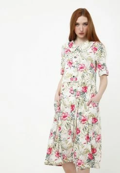 Madam-T BELLA - Robe De Jour - Beige, Rosa