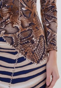 Madam-T KASANDRA - Robe De Jour - Beige,/blau -Madam-T Soldes 2022 1dd2176fe632490abaf18e5fbecbfa20