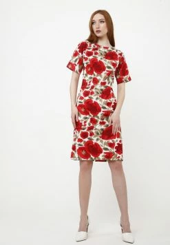 Madam-T JUDY - Robe Fourreau - Milchig/rot -Madam-T Soldes 2022 1df9ac398dfe4a83b3b287644e2a5f5d