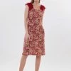 Madam-T KONIA - Robe De Jour - Rot Beige