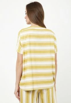 Madam-T SHARON - T-shirt Imprimé - Senf, Weiß -Madam-T Soldes 2022 1f54065f145d4b7b9f544411d3aa6acc