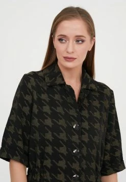 Madam-T ORSOLA - Robe Chemise - Schwarz/khaki -Madam-T Soldes 2022 1fa24f51f36343e88c40b530cfd5823f