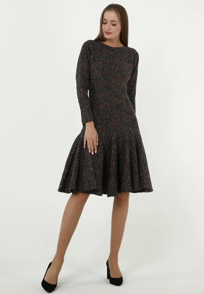 Madam-T SAMARA - Robe Pull - Dunkelgrau Rot 7 Madam-T SAMARA - Robe Pull - Dunkelgrau Rot – Image 7