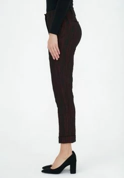 Madam-T MARIO - Pantalon Classique - Schwarz/burgund -Madam-T Soldes 2022 207a3a17f6dd424abe92c26b79010a19