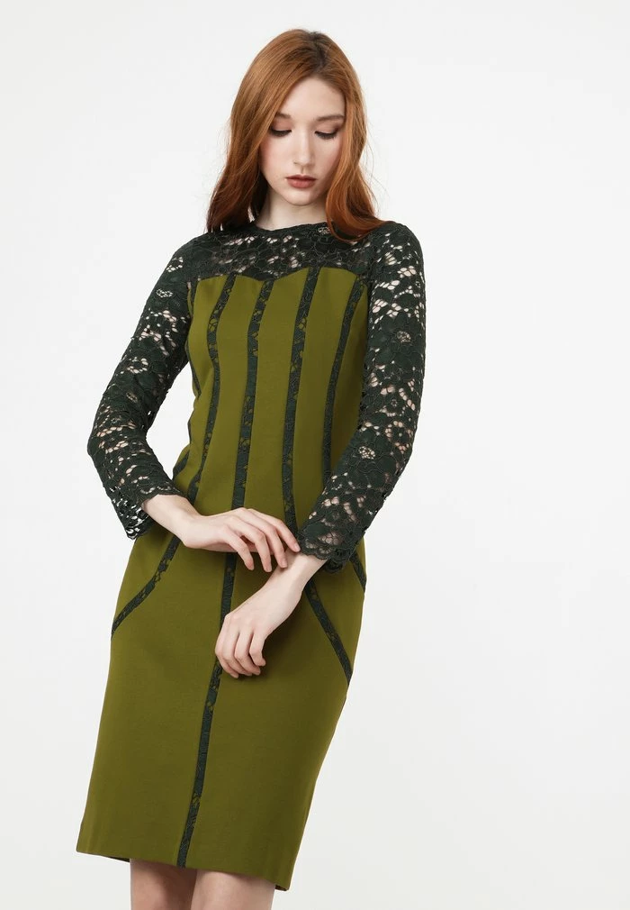 Madam-T BAKURA - Robe Fourreau - Khaki 1 Madam-T BAKURA - Robe Fourreau - Khaki