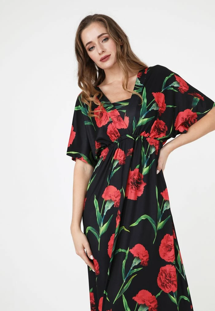 Madam-T LESTRA - Robe De Jour - Schwarz/ Koralle 5 Madam-T LESTRA - Robe De Jour - Schwarz/ Koralle – Image 5