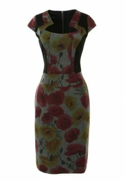 Madam-T ABINA - Robe Fourreau - Grau/senf -Madam-T Soldes 2022 2151966b08d744eba6f14ca996f30874