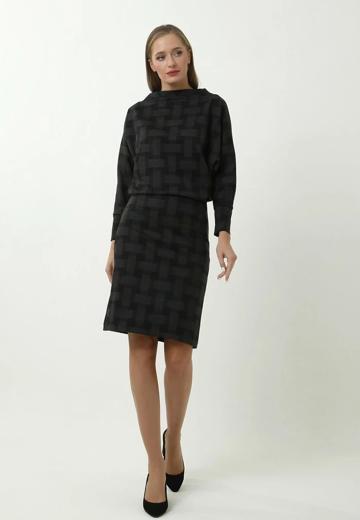 Madam-T GERA - Robe Fourreau - Grau, Weinrot 2 Madam-T GERA - Robe Fourreau - Grau, Weinrot – Image 2