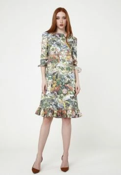 Madam-T Robe De Jour - Grün Gelb -Madam-T Soldes 2022 215efdbebb6f4dbba17ebdeef5c225c1