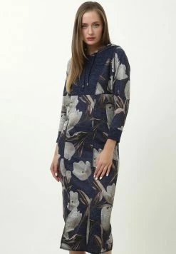 Madam-T ZLATA - Robe Fourreau - Blau/ Rosa