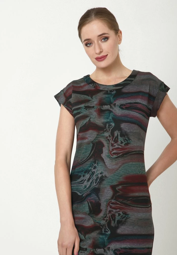 Madam-T FROMA - Robe Fourreau - Grau, Aqua 4 Madam-T FROMA - Robe Fourreau - Grau, Aqua – Image 4