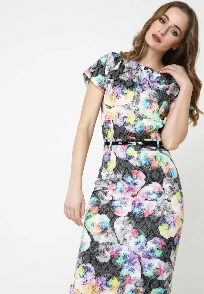 Madam-T CALYPSO - Robe Fourreau - Anthrazit/flieder 5 Madam-T CALYPSO - Robe Fourreau - Anthrazit/flieder – Image 5