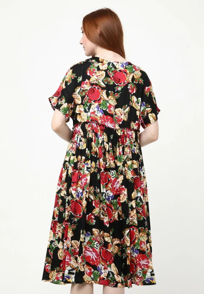 Madam-T OFELIA - Robe De Jour - Schwarz Burgund 3 Madam-T OFELIA - Robe De Jour - Schwarz Burgund – Image 3