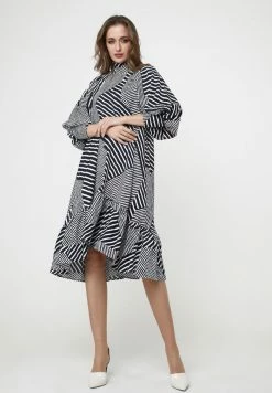 Madam-T Robe De Jour - Blau Weiß