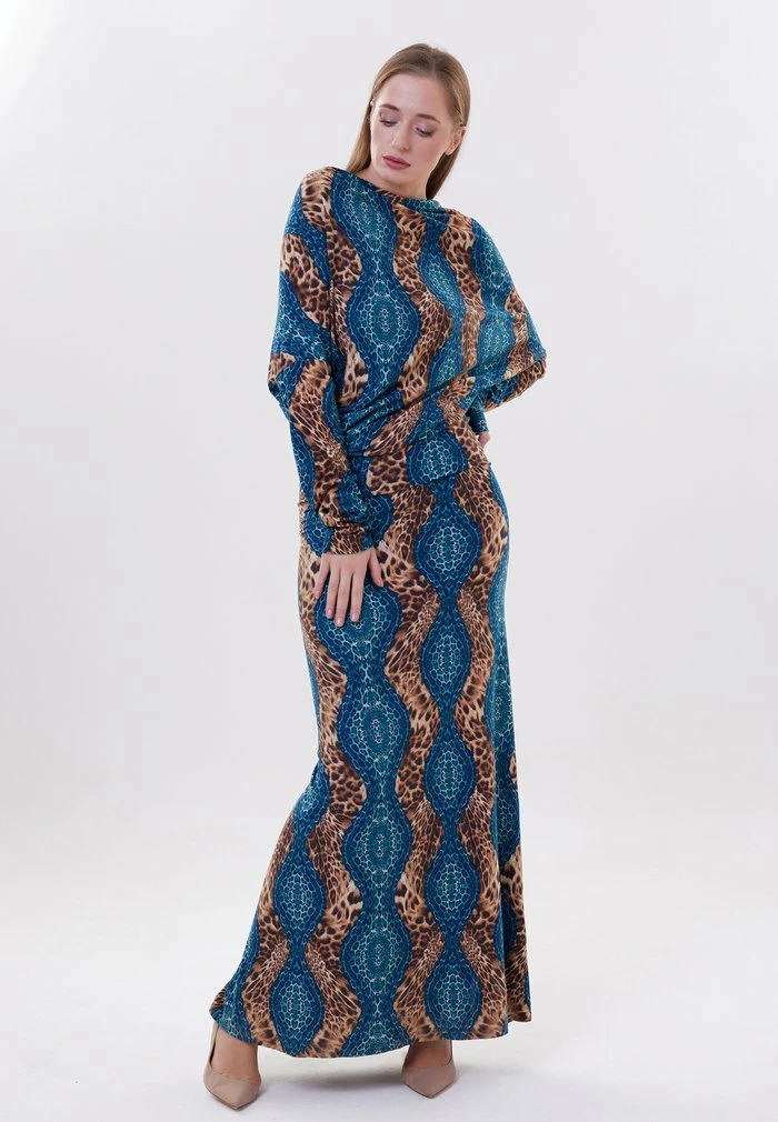 Madam-T ARIELE - Robe Longue - Blau/bruder Geboren 2 Madam-T ARIELE - Robe Longue - Blau/bruder Geboren – Image 2