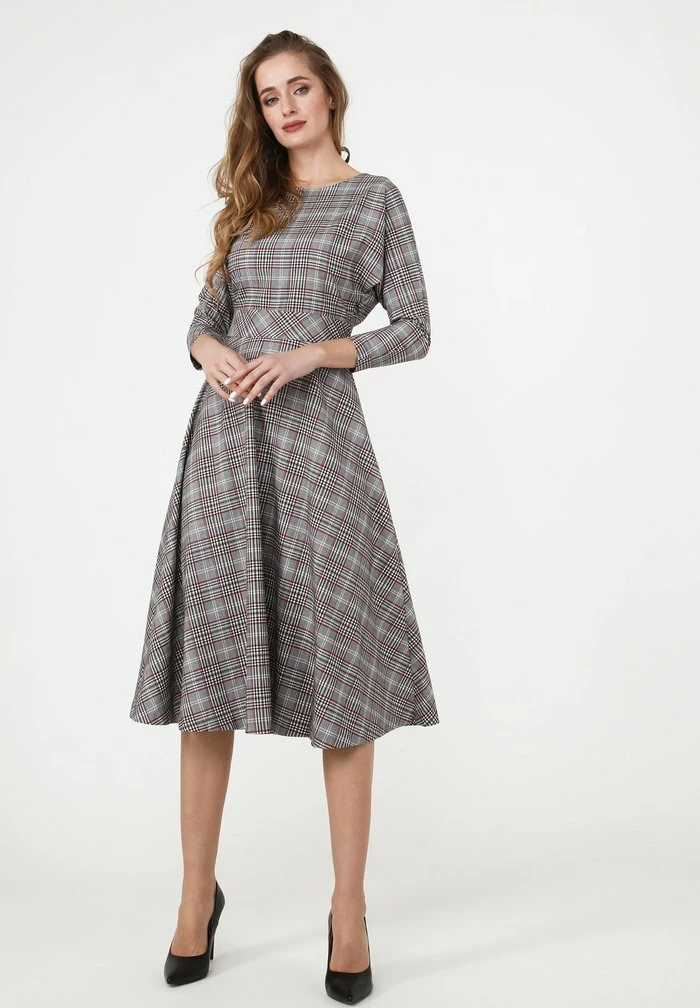 Madam-T ASUANA - Robe De Jour - Grau/ Weinrot 6 Madam-T ASUANA - Robe De Jour - Grau/ Weinrot – Image 6