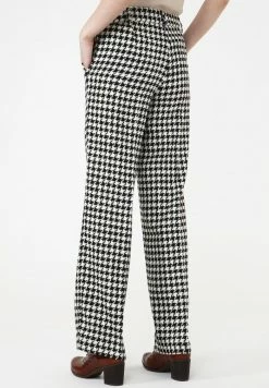 Madam-T Pantalon Classique - Weiß Schwarz -Madam-T Soldes 2022 261a6912aede4256a1a07a8e732c7e32