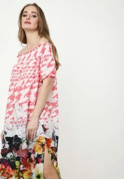 Madam-T DERIN - Robe De Jour - Weiß, Rosa -Madam-T Soldes 2022 262ccdf6198a4c4aada8c3dd67283e94