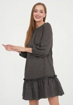 Madam-T FIKERA - Robe De Jour - Beige Schwarz