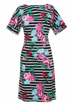 Madam-T JUDY - Robe Fourreau - Schwarz/rosa -Madam-T Soldes 2022 27e557e4930544d1acd6ee6863a0dc62
